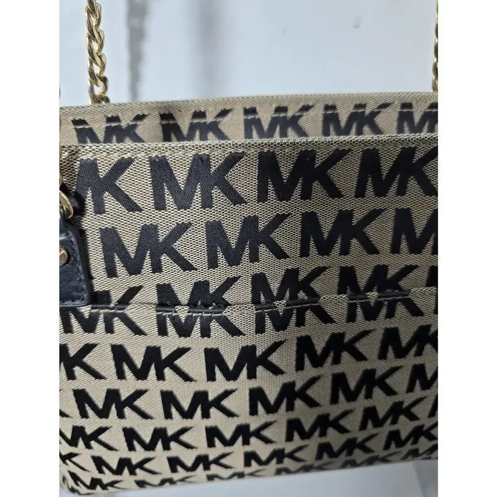 Michael Kors Jet Set EW Tassel Chain Tote/$248/Beige-Black